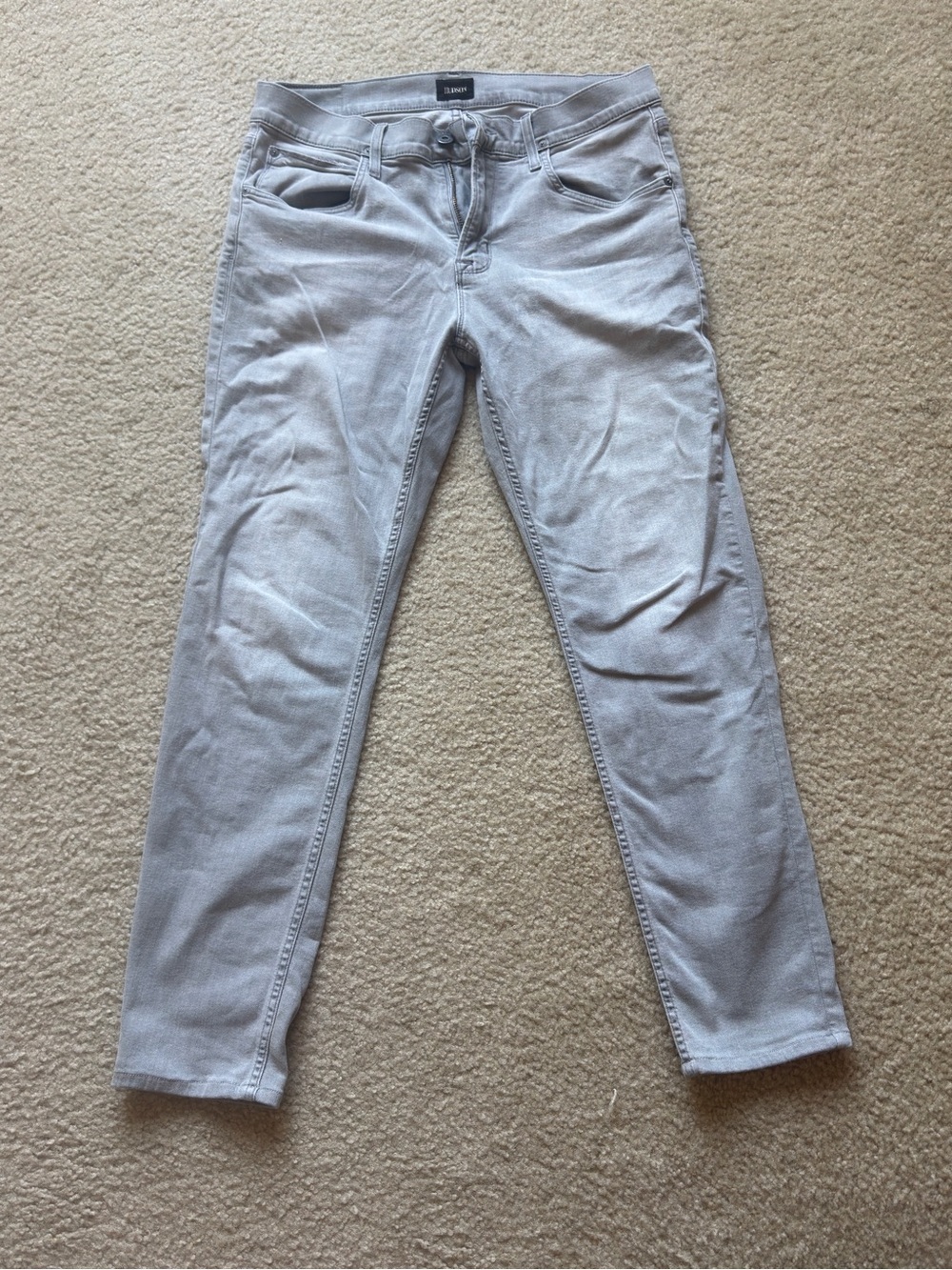 Hudson Jeans Men’s Slim Straight Light Gray Denim